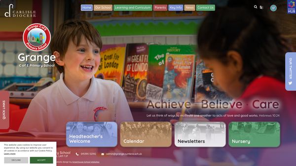 Screenshot of the Friends Of Grange School website