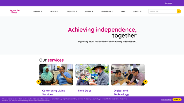 Screenshot of the Innovate Trust Ltd website