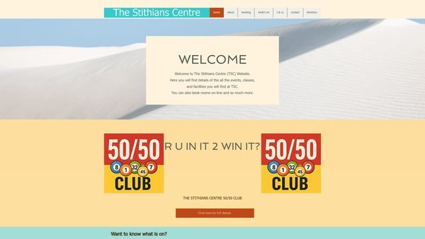 Screenshot of the The Stithians Centre website