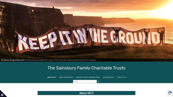 Screenshot of the Staples Trust website