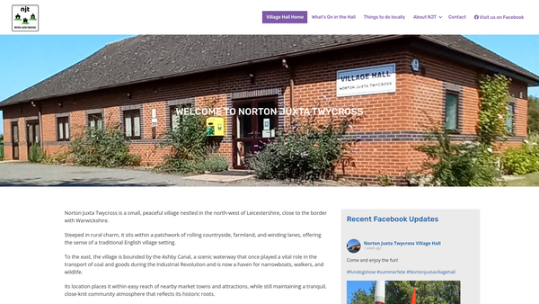 Screenshot of the Norton Village Institute website