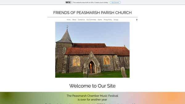 Screenshot of the The Friends Of Peasmarsh Parish Church website