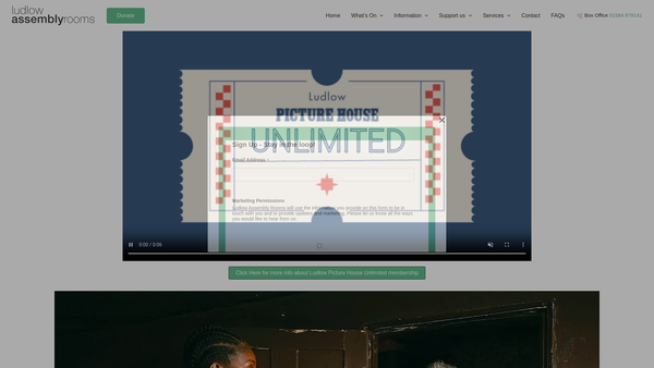 Screenshot of the Ludlow And District Community Association website