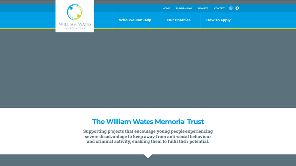 Screenshot of the The William Wates Memorial Trust website
