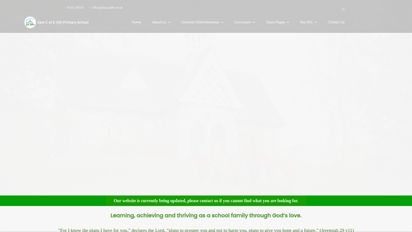 Screenshot of the Ilam School Association website