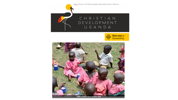 Screenshot of the Christian Development Uganda website