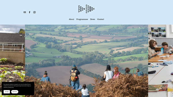 Screenshot of the Peak - Art in the Black Mountains website