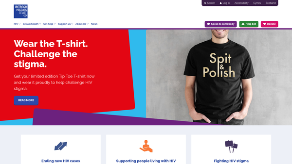 Screenshot of the Crusaid website