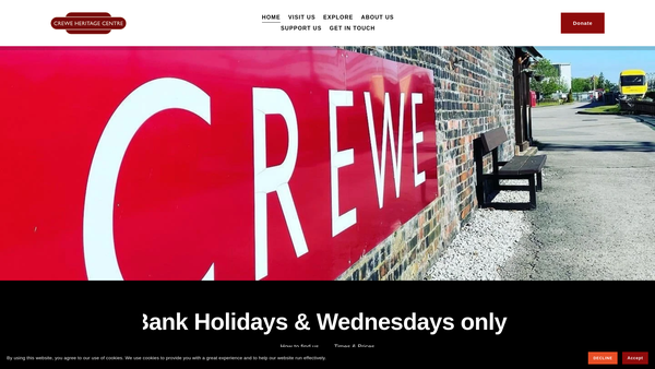Screenshot of the Crewe Heritage Trust website
