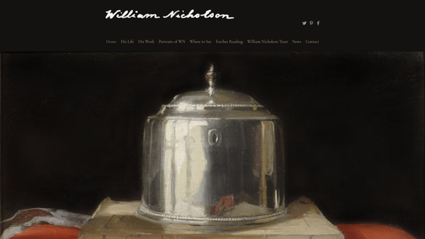 Screenshot of the The William Nicholson Trust website