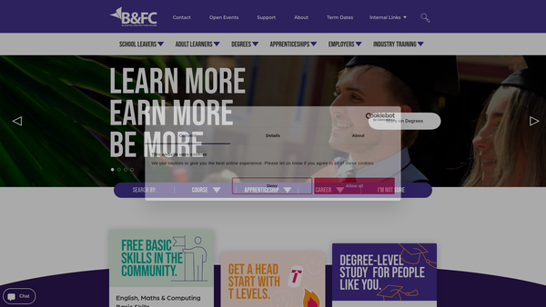 Screenshot of the Mary Elizabeth Barrow Prize Scheme website