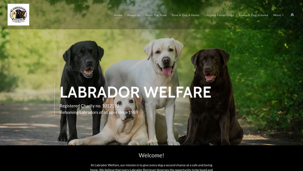 Screenshot of the Labrador Welfare website