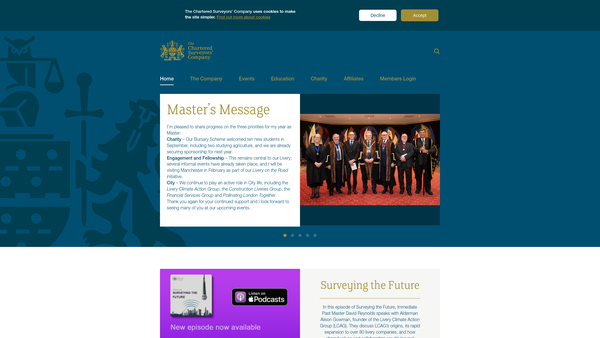 Screenshot of the The Company Of Chartered Surveyors Charitable Trust Fund (1992) website