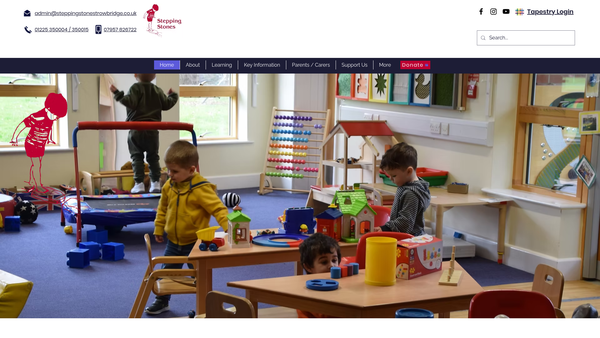 Screenshot of the Stepping Stones-West Wiltshire Opportunity Group For Children With Special Needs website