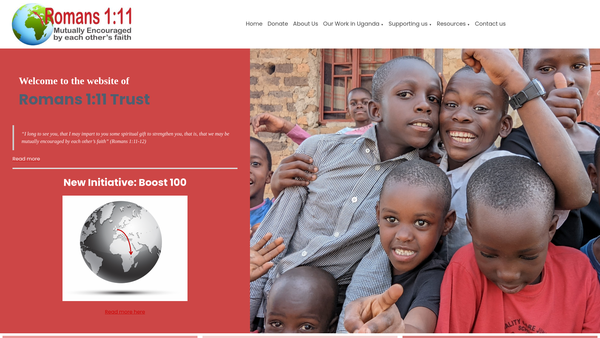 Screenshot of the Romans One Eleven Trust (R1 11) website