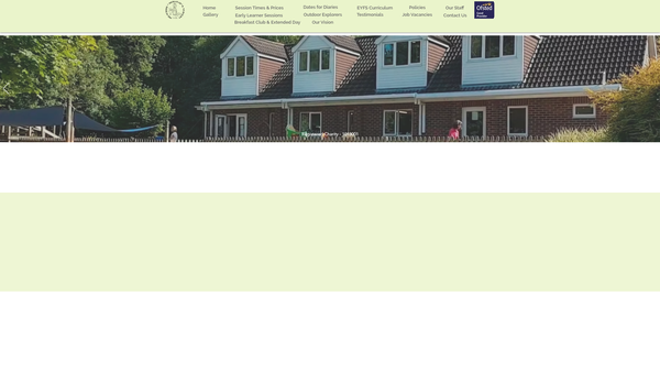 Screenshot of the Medstead Pre-School And Nursery website
