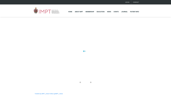 Screenshot of the The Institute Of Maxillofacial Prosthetists And Technologists website