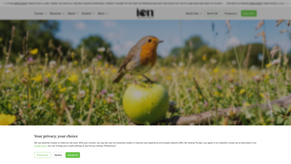 Screenshot of the The Institute For Optimum Nutrition website
