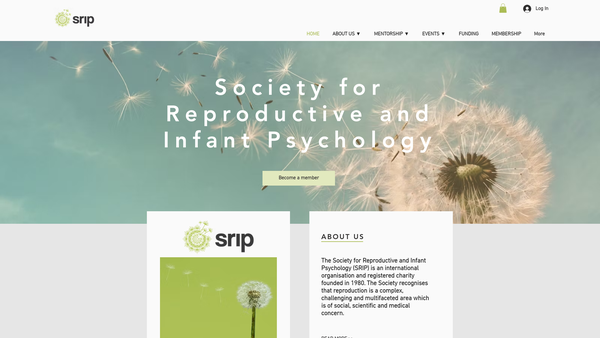 Screenshot of the The Society For Reproductive And Infant Psychology website