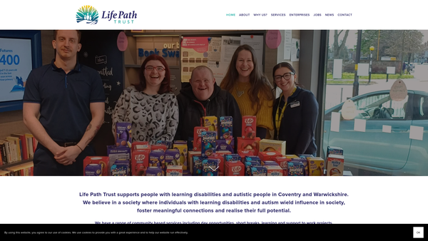 Screenshot of the Life Path Trust Limited website