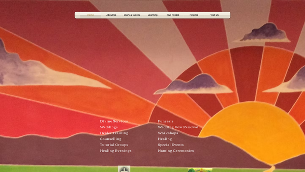 Screenshot of the Bicester Spiritualist Church website
