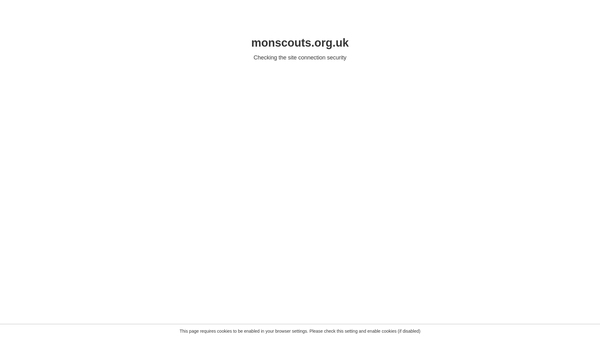 Screenshot of the Monmouthshire District Scout Council website