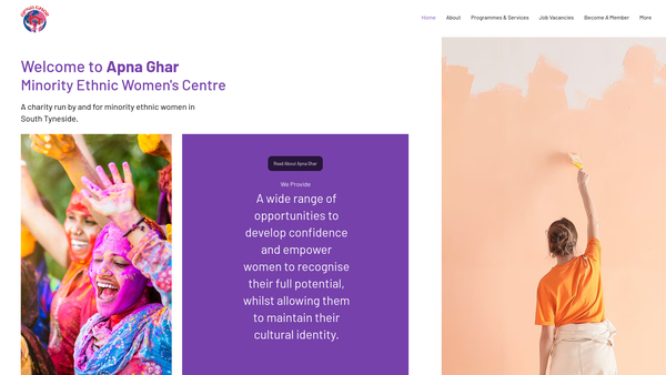 Screenshot of the Apna Ghar website