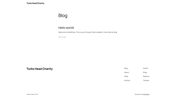 Screenshot of the The Turks Head Company website