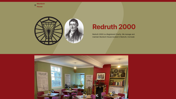 Screenshot of the Redruth 2000 website