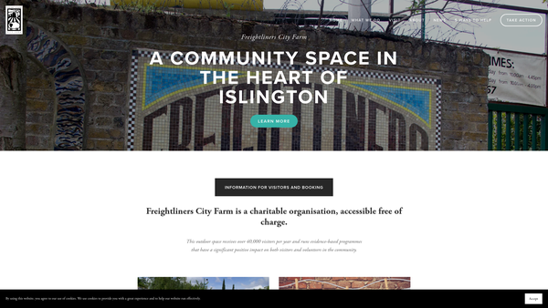 Screenshot of the Freightliners Farm Limited website
