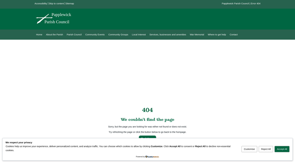 Screenshot of the Papplewick And Linby Village Hall website