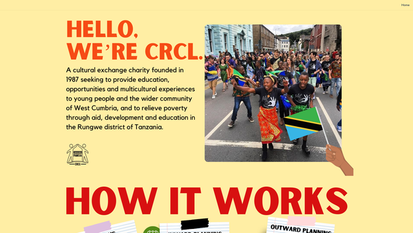 Screenshot of the Cumbria- Rungwe Community Link website