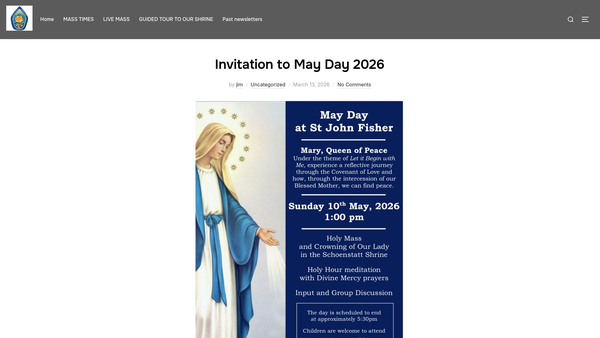 Screenshot of the Schoenstatt Movement In England And Wales website