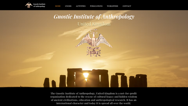 Screenshot of the Gnostic Institute Of Anthropology website