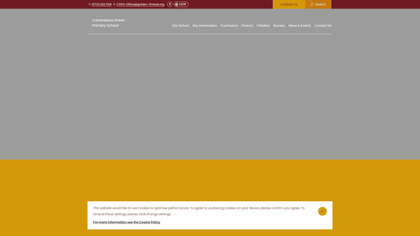 Screenshot of the The Friends Of Culverstone School Association website