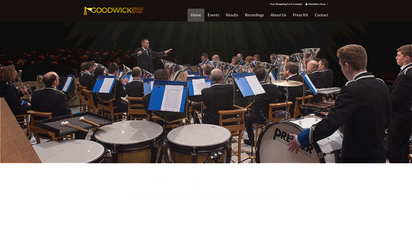 Screenshot of the Goodwick Brass Band website