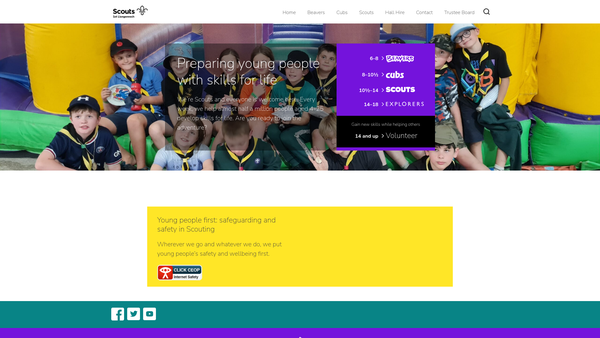 Screenshot of the 1st Llangennech Scout Group website
