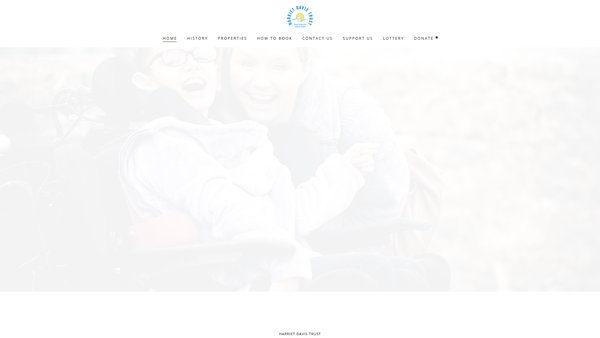 Screenshot of the Harriet Davis Seaside Holiday Trust For Disabled Children website