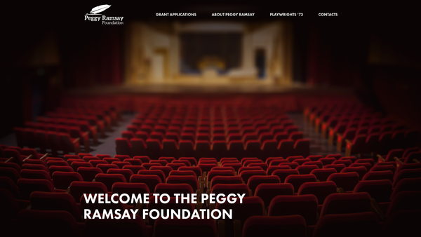 Screenshot of the The Peggy Ramsay Foundation website