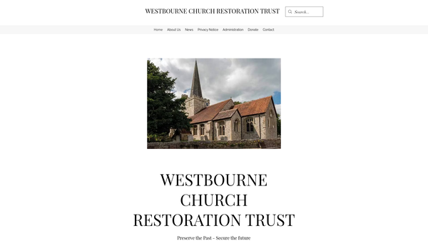 Screenshot of the Westbourne Church Restoration Trust website