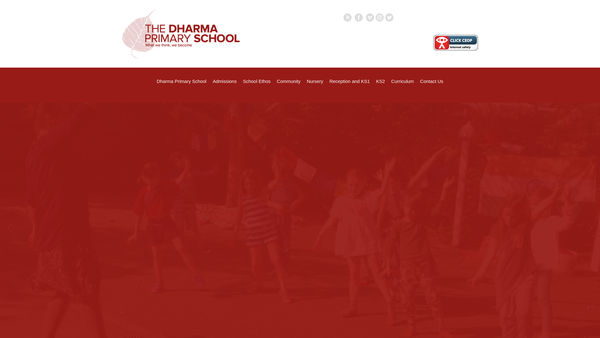 Screenshot of the The Dharma Primary School website
