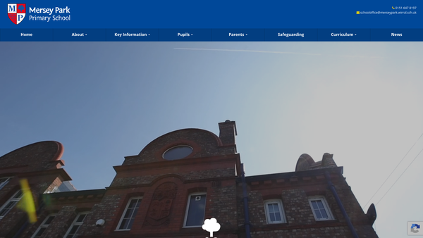 Screenshot of the Mersey Park Primary School PTA website