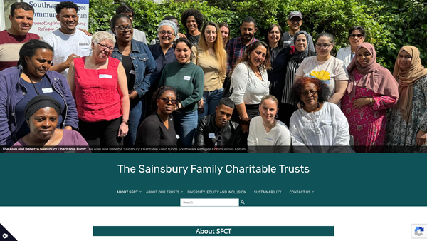 Screenshot of the The J J Charitable Trust website
