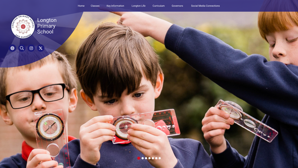 Screenshot of the Longton County Primary School PTFA website