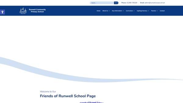 Screenshot of the Friends Of Runwell School website