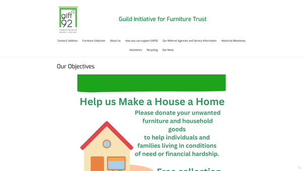 Screenshot of the Guild Initiative For Furniture Trust website