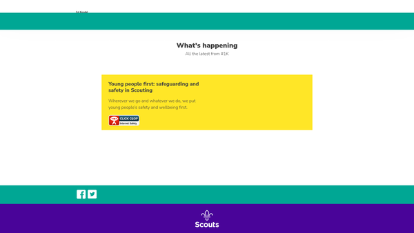 Screenshot of the 1st Kendal Scout Group website
