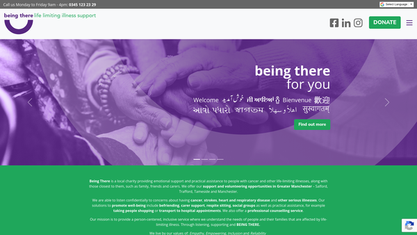 Screenshot of the Call Plus website