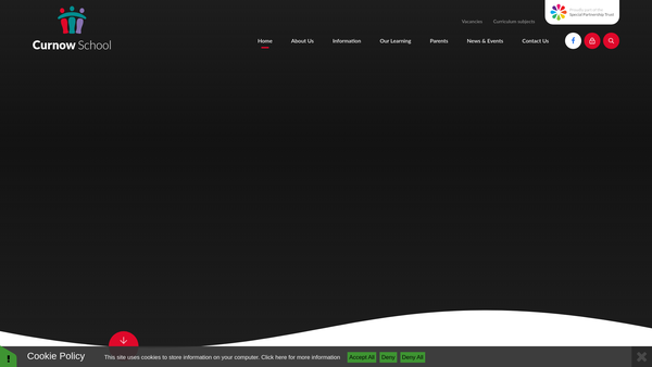 Screenshot of the Curnow School Association website