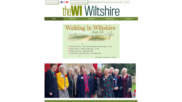 Screenshot of the Kington St Michael Womens Institute website